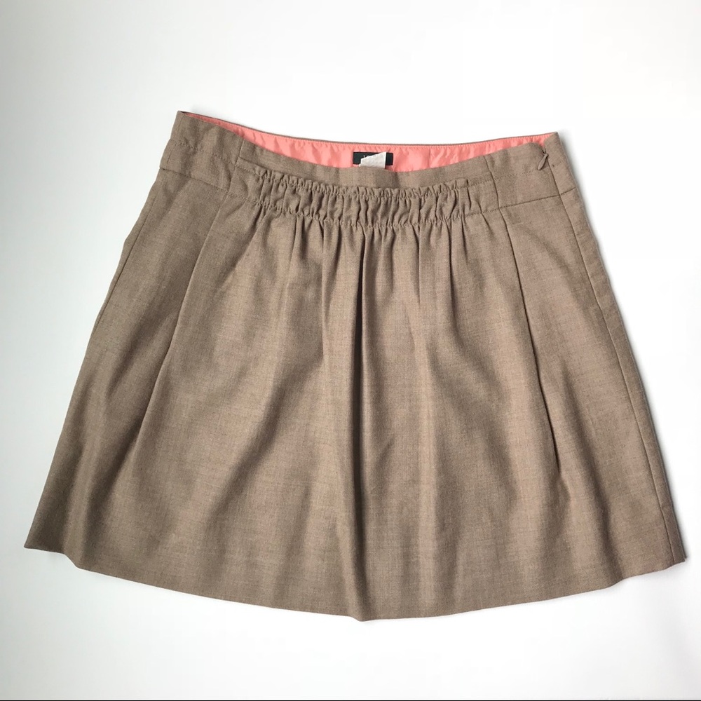 Tan Wool J. Crew A-line Skirt - Size 6